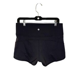Lululemon Black In Movement Short Everlux 2.5" Sporty Pilates Women's Sz 12